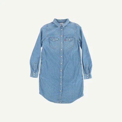 £22 • Buy Levi's Womens Blue Denim Shirt-dress Mini Dress Size XS