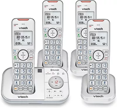 VTech Cordless Phone With Answering Machine 4 Handsets Bluetooth Call Blocking • $66.90