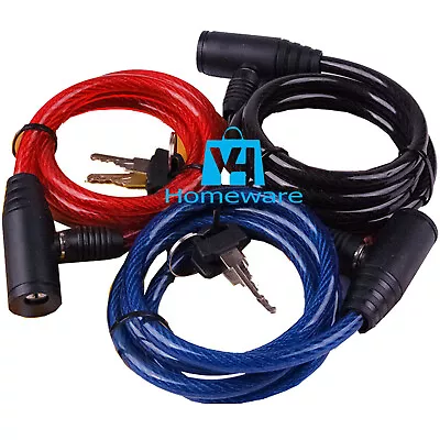 £2.95 • Buy Best Quality Blackspur BB-BH208 Steel Cable Lock With Head Cable Bicycle Locks 