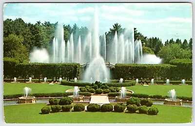 Fountain Longwood Gardens Kennett Square Pennsylvania Vintage Postcard ST26 • $1