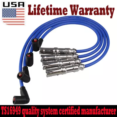 $20.59 • Buy Top ! 9mm Spark Plug Wires Set For VW Beetle Bora Golf GTI Jetta 2.0L SOHC 27588