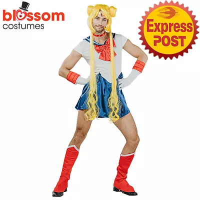 TM346 Bucks Night Sailor Moon Cosplay Anime Mens Costume Halloween Dress Up • £37.41