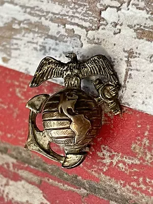 Vintage WWII 1/20 10k Gold U.S. Marine Corps Service Lapel Or Tie Pin EGA • $24.99