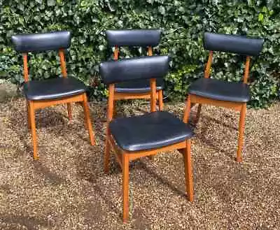 Vintage Mid Century Meredew Teak Dining Chairs X 4 • £455