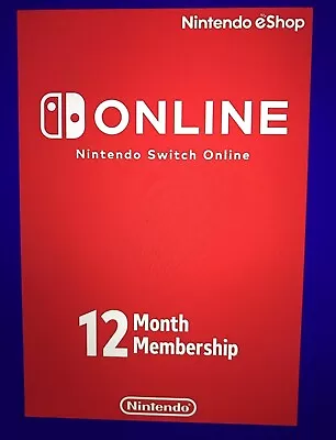 Nintendo Switch Online 12 Month Membership Subscription KEY • $25