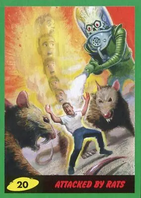 Mars Attacks The Revenge Green Base Card #20 Attacked By Rats • £1.19