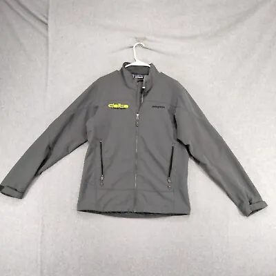 Patagonia Full Zip Jacket Mens Size M Dark Gray Quantum Racing Stretch Polartec • $35.95