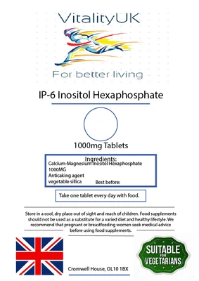 £5.99 • Buy IP-6 Inositol Hexaphosphate - 1000MG -HIGH STRENGTH TABLETS | 30
