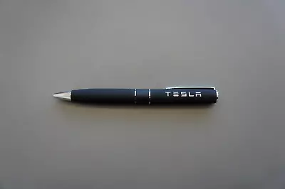 New Genuine Tesla Motors Matte Black Metal Ballpoint Roller Ball Pen Dealership • $31