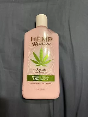 Hemp Heaven Organic Hemp Oil Strawberry Hibiscus Moisturizing Lotion DISCONTIN’D • $16.95