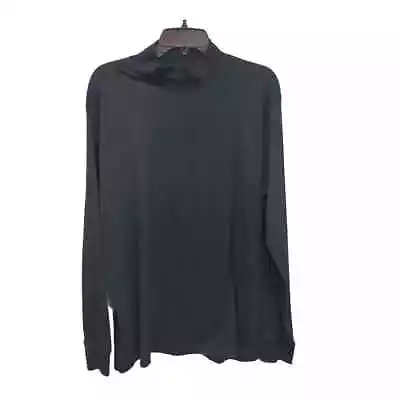 New Lands' End Mens Large Long Sleeve Polyester Blend Mock Turtleneck Shirt • $20