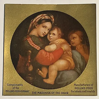 Victorian Trading Card Mellins Food The Madonna Of The Chair BostonMass • $75.50