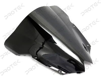 ABS Smoke Black Double Bubble Windscreen Windshield For 2008-2016 Yamaha YZF R6 • $26.95