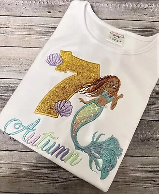 Little Mermaid Birthday Shirt- African American • $30