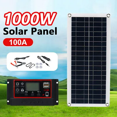 1000W Watt 100A 12V Volt Mono Solar Panel Kit Battery Charger Caravan Shed RV • £41.09