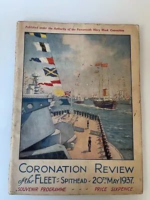 £12.50 • Buy Vintage Coronation Review Of The Fleet 1937 Souvenir Programme