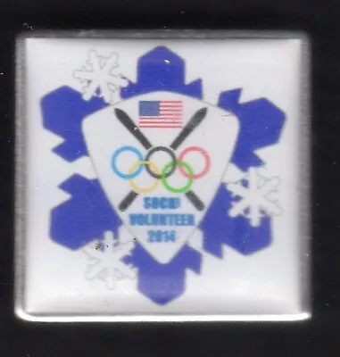 Sochi 2014 Olympic Games. Usa Volunteer Pin. Snow Flake. 2 Skis Crossed • $14.50