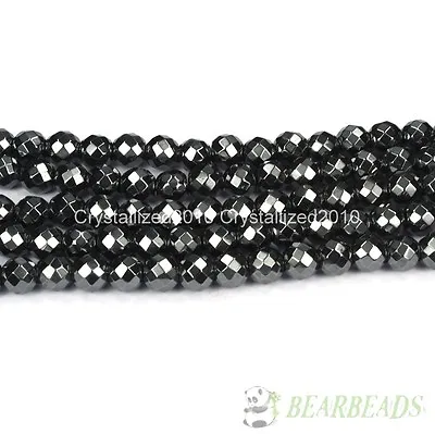 Natural Gemstones 6mm Faceted Round Loose Beads Strand 15'' ~ 16'' Pick Stone • £3.14