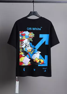 New OFF WHITE OW Couple Arrow Print Casual T-Shirt Unisex Casual Loose Tee Top • £26.28