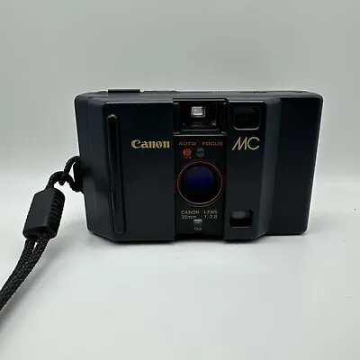 Canon MC10 AF Micro Compact 35mm Film Camera Dark Blue - AS-IS PARTS No Flash • $1