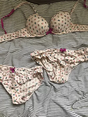 £25 • Buy Jack Wills Underwear Bra  Lingerie Set Cute 10 8 32a
