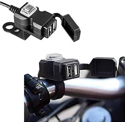 Dual USB Port For Phone Handlebar Charger Socket Motorcycle Mounts 9-24V A670 • $9.30