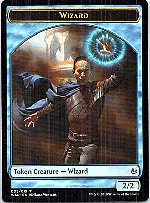 Wizard Token Magic The Gathering War Of The Spark Light Play • $0.99