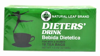 £9.49 • Buy Dieters Drink Tea Bebida Dietetica Natural Leaf 18-36 Bags -93% CO2 Flat Packed