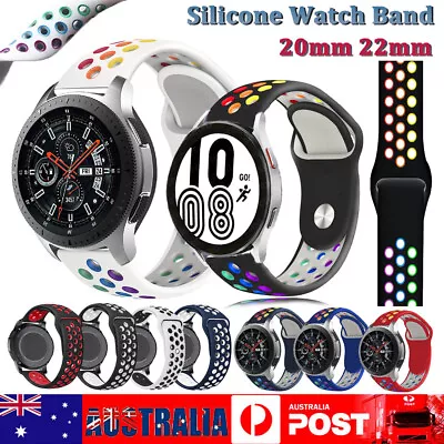Silicone Sport Band Strap For Samsung Galaxy Watch 4/3/46mm/42mm/Active2/Gear S3 • $8.54