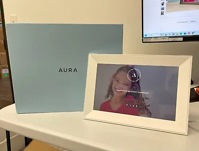 New Aura Carver 10  Wifi Digital Photo Picture Video Frame Unlimited Storage USA • $85