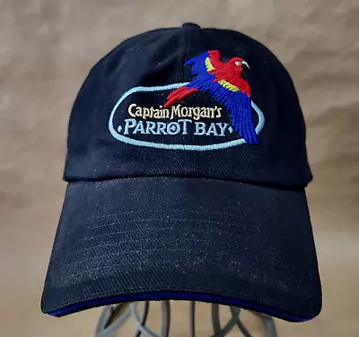 Vintage 90s Captain Morgan's Parrot Bay Rum Alcohol MORGAN Black Hat Cap • $18.99