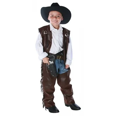 Cowboy Chaps Vest Costume Halloween Fancy Dress • $32.57