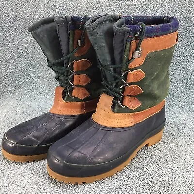 Eddie Bauer Rubber Duck Boots Women's Size 8 Green Brown Mud 18517-1683 • $24.90