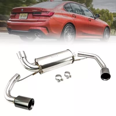 Megan Axleback Exhaust Kit Black Chrome Tips For 19+ 330i RWD 2.0T M Sport G20 • $565.28