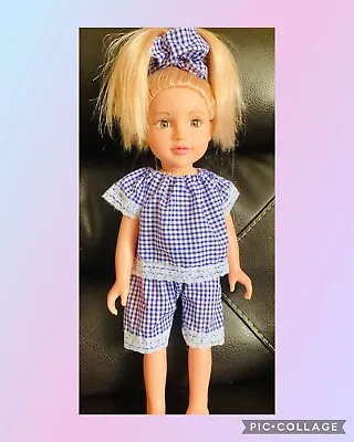 Purple Gingham Pjs For Chad Valley 18 Inch Design A Friend Doll Our Generation  • £6.99