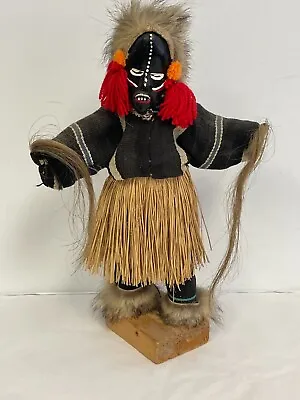 AFRICAN Medicine Man Mask Figure Statue Vintage Tribal Art Doll Folk 14  H • $95