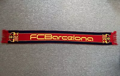 FC Barcelona Scarf Spain Football Soccer Club Logo Knit Tassel Team Fan Red Blue • $9.99