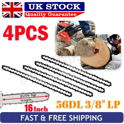4Pcs 56 Drive Links Chainsaw Saw For 16inch Bar Chain Parts Tool Chainsaw Blade • £13.99