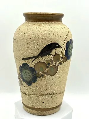 Tecpatl Mexico Studio Art Pottery Vase Bird Floral Signed VTG 8  • $21.24