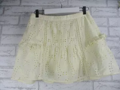 Tigerlily Womens Mini Skirt Neive Reina Broderie 8 Bnwt Cream • $65