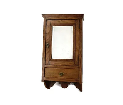 Medicine Cabinet Apothecary Bathroom Shaving Cabinet Antique Beveled Glass Mirro • $545