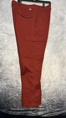 Levis Strauss Cargo Jeans Men’s Size 38x32 Red Cargo Pants Men’s • $23.16