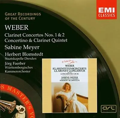 Weber : Clarinet Concertos 1 & 2 Sabine Meyer 2003 CD Top-quality • £3.09