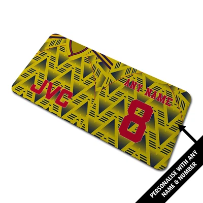 £11.99 • Buy Arsenal 1991 Retro Away Shirt Personalised Bar Runner Mat Add Any Name & No.