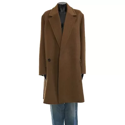 BOTTEGA VENETA 3990$ Oversized Coat - Double Face Camel Brown Wool & Mohair • $1596