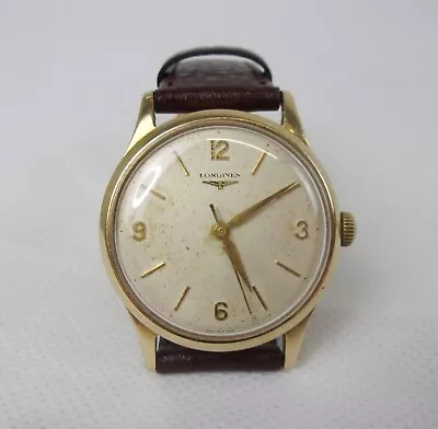 9ct Gold Longines 12.68ZS Calibre Wristwatch Circa 1959 • £750