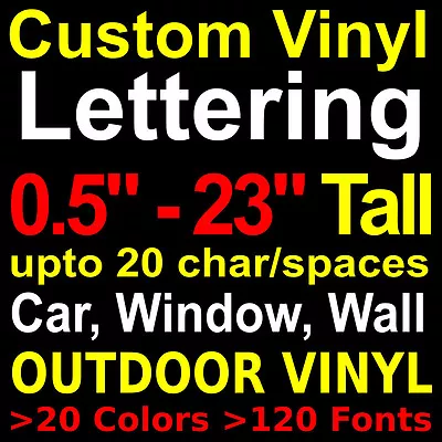 $17.70 • Buy Custom Vinyl Lettering Decal Personalized Sticker Quote Window Car Wall Sign