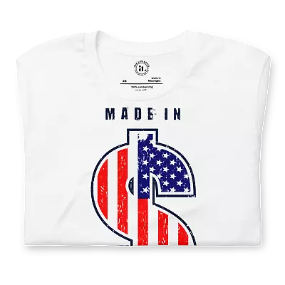 MADE IN AMERICA Unisex T-shirt • $25.68