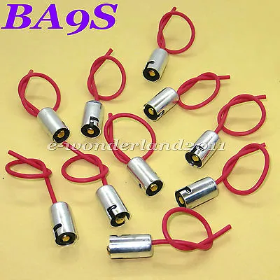 10 X BA9S / T11 LED Light Bulb Socket Holder With Wire Connector For Car Truck • $6.25