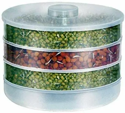 £11.99 • Buy 3 Tier Sprouts Maker Germinator Bowl With Lid Seed Sprouter Tray BPA Free UK